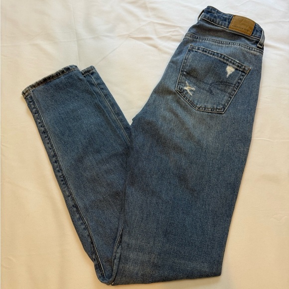 American Eagle Outfitters Distressed Skinny Jeans Size 0 - Picture 3 of 4